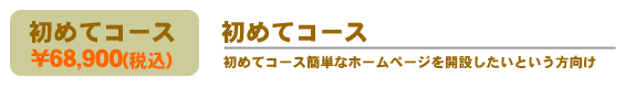 初めてコース　制作プラン